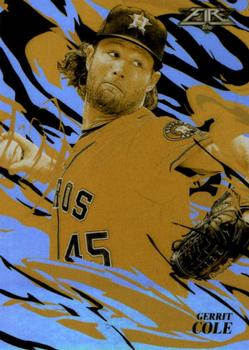 2019 Topps Fire - Flamethrowers Gold Minted #FT-5 Gerrit Cole Front