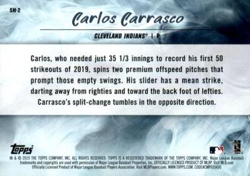 2019 Topps Fire - Smoke and Mirrors Gold Minted #SM-2 Carlos Carrasco Back