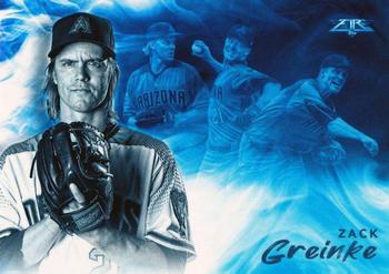 2019 Topps Fire - Smoke and Mirrors Blue Chip #SM-11 Zack Greinke Front