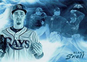 2019 Topps Fire - Smoke and Mirrors Blue Chip #SM-14 Blake Snell Front