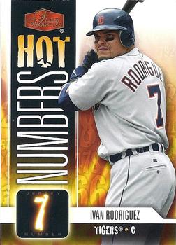 2006 Flair Showcase - Hot Numbers #HN-15 Ivan Rodriguez Front