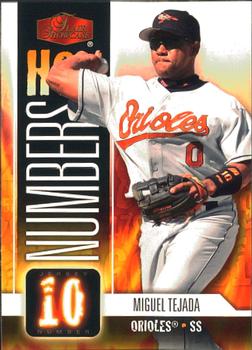 2006 Flair Showcase - Hot Numbers #HN-23 Miguel Tejada Front