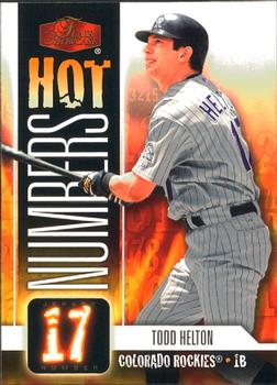 2006 Flair Showcase - Hot Numbers #HN-28 Todd Helton Front