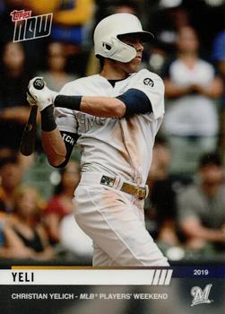 2019 Topps Now Players Weekend #PW-91 Christian Yelich Front