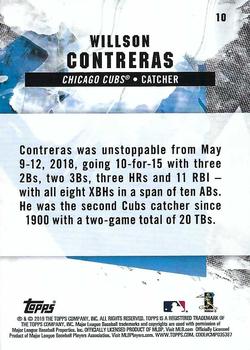 2019 Topps Fire - Blue Chip #10 Willson Contreras Back