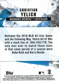 2019 Topps Fire - Blue Chip #18 Christian Yelich Back