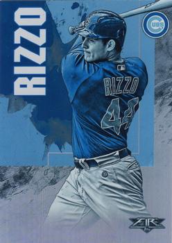 2019 Topps Fire - Blue Chip #32 Anthony Rizzo Front