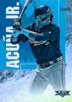 2019 Topps Fire - Blue Chip #37 Ronald Acuña Jr. Front