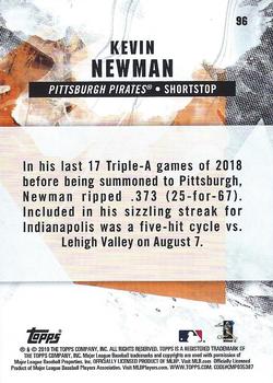 2019 Topps Fire - Blue Chip #96 Kevin Newman Back