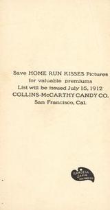 1912 Collins-McCarthy Home Run Kisses (E136) #NNO David Bancroft Back