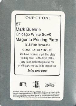 2006 Flair Showcase - Printing Plates Magenta #87 Mark Buehrle Back