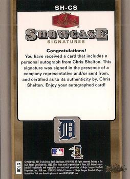 2006 Flair Showcase - Signatures #SH-CS Chris Shelton Back