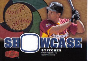 2006 Flair Showcase - Showcase Stitches #SS-OV Omar Vizquel Front