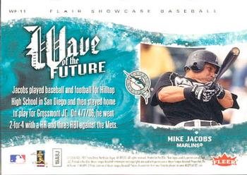2006 Flair Showcase - Wave of the Future #WF-11 Mike Jacobs Back