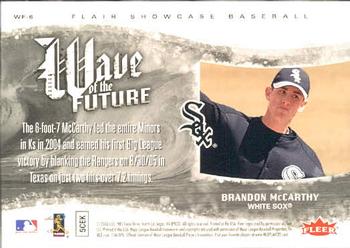 2006 Flair Showcase - Wave of the Future #WF-6 Brandon McCarthy Back