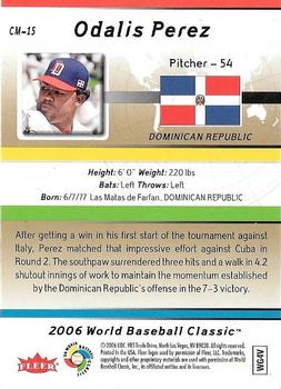 2006 Flair Showcase - World Baseball Classic #CM-15 Odalis Perez Back