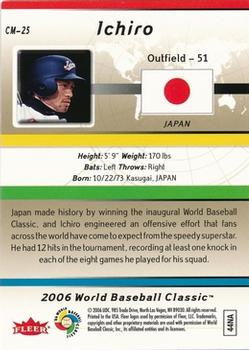 2006 Flair Showcase - World Baseball Classic #CM-25 Ichiro Back