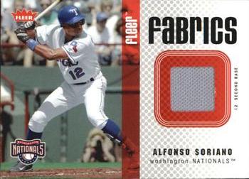 2006 Fleer - Fabrics #FF-AS Alfonso Soriano Front