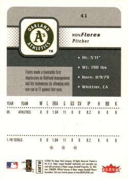 2006 Fleer - Glossy Silver #41 Ron Flores Back