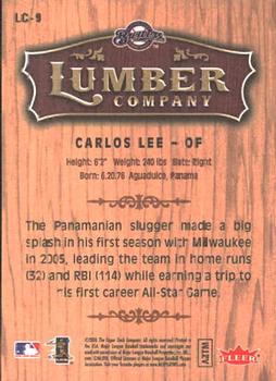 2006 Fleer - Lumber Company #LC-9 Carlos Lee Back