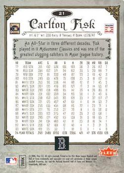 2006 Fleer Greats of the Game - Copper #21 Carlton Fisk Back
