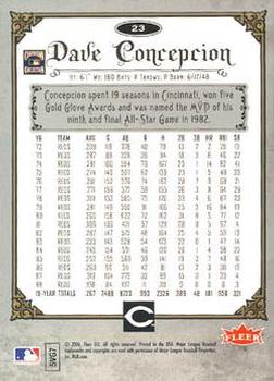 2006 Fleer Greats of the Game - Copper #23 Dave Concepcion Back
