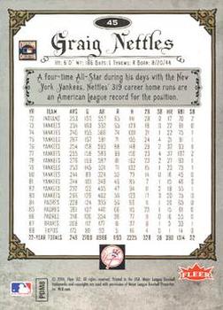 2006 Fleer Greats of the Game - Copper #45 Graig Nettles Back