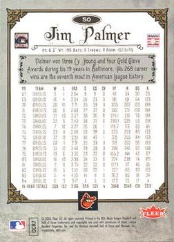 2006 Fleer Greats of the Game - Copper #50 Jim Palmer Back