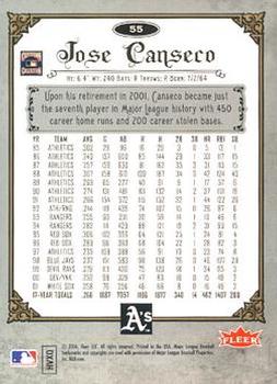 2006 Fleer Greats of the Game - Copper #55 Jose Canseco Back