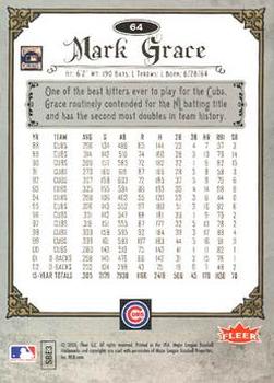 2006 Fleer Greats of the Game - Copper #64 Mark Grace Back