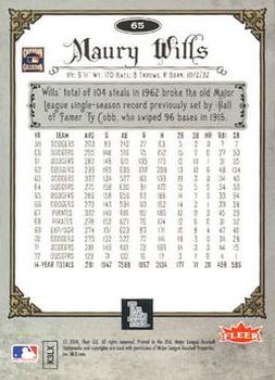 2006 Fleer Greats of the Game - Copper #65 Maury Wills Back