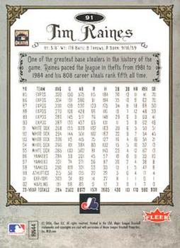 2006 Fleer Greats of the Game - Copper #91 Tim Raines Back