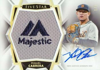 2019 Topps Five Star - Five Star Autographed Jumbo Patch Majestic Patch #AJP-MC Miguel Cabrera Front