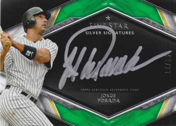 2019 Topps Five Star - Silver Signatures Green #SS-JP Jorge Posada Front