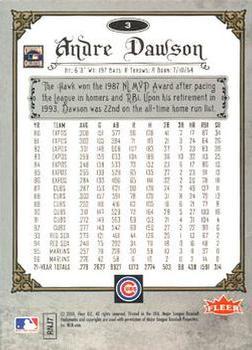 2006 Fleer Greats of the Game - Pewter #3 Andre Dawson Back