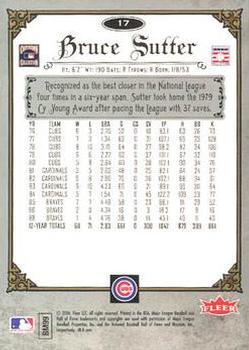 2006 Fleer Greats of the Game - Pewter #17 Bruce Sutter Back