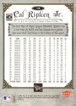 2006 Fleer Greats of the Game - Pewter #19 Cal Ripken Jr. Back