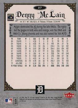 2006 Fleer Greats of the Game - Pewter #27 Denny McLain Back