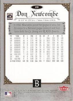 2006 Fleer Greats of the Game - Pewter #29 Don Newcombe Back