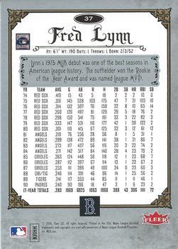 2006 Fleer Greats of the Game - Pewter #37 Fred Lynn Back