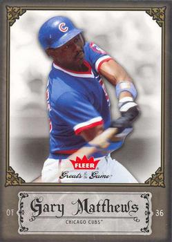 2006 Fleer Greats of the Game - Pewter #41 Gary Matthews Front