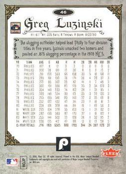 2006 Fleer Greats of the Game - Pewter #46 Greg Luzinski Back