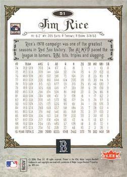 2006 Fleer Greats of the Game - Pewter #51 Jim Rice Back