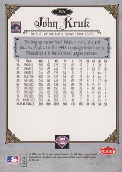 2006 Fleer Greats of the Game - Pewter #53 John Kruk Back