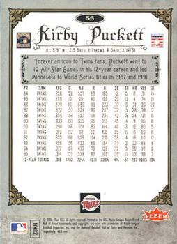 2006 Fleer Greats of the Game - Pewter #56 Kirby Puckett Back