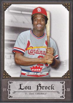 2006 Fleer Greats of the Game - Pewter #59 Lou Brock Front