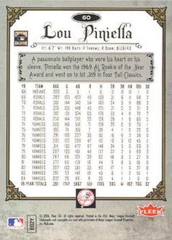 2006 Fleer Greats of the Game - Pewter #60 Lou Piniella Back