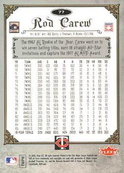 2006 Fleer Greats of the Game - Pewter #77 Rod Carew Back
