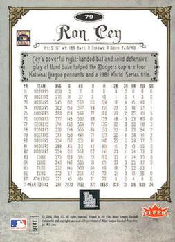 2006 Fleer Greats of the Game - Pewter #79 Ron Cey Back