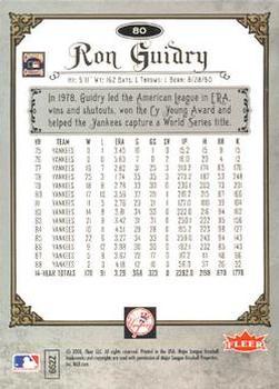2006 Fleer Greats of the Game - Pewter #80 Ron Guidry Back